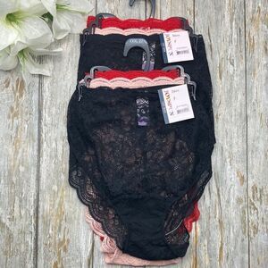 Women's Lace String Bikini Panties Underwear 2, 3-Packs Size XXXL